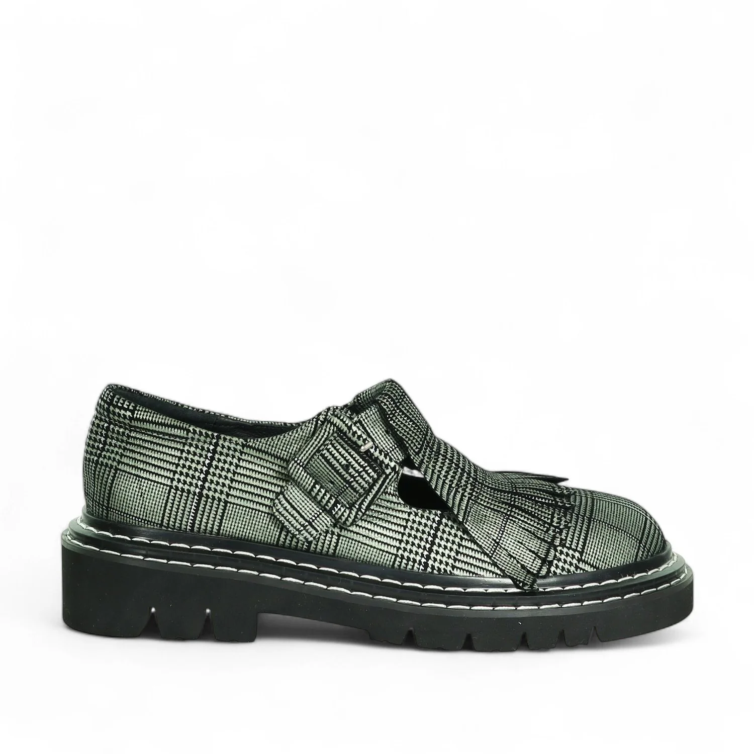 37 SAMPLE - CAMEO FRINGE/GREEN TARTAN