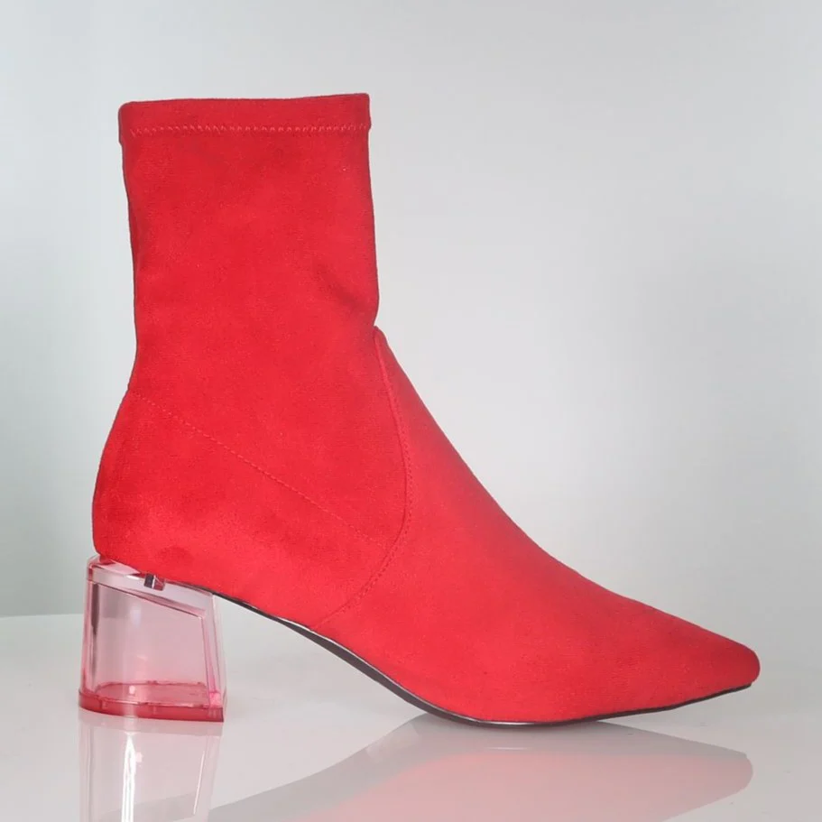 37 SAMPLE - EDEN/RED MICRO STRETCH SUEDE