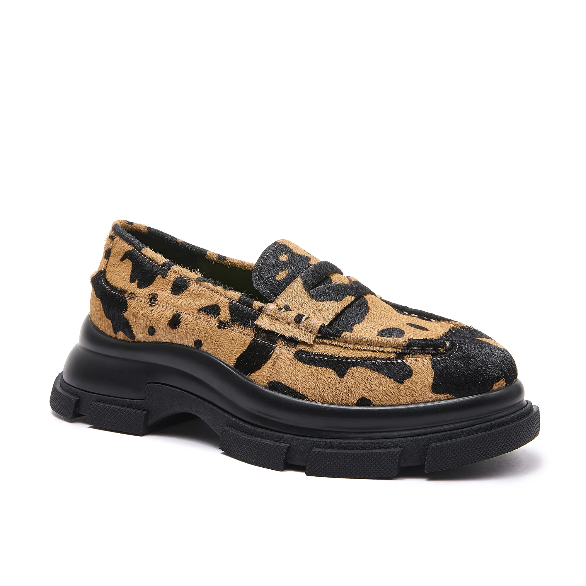 37 SAMPLE - SHADOW LOAFER/TAN COW - Image 3