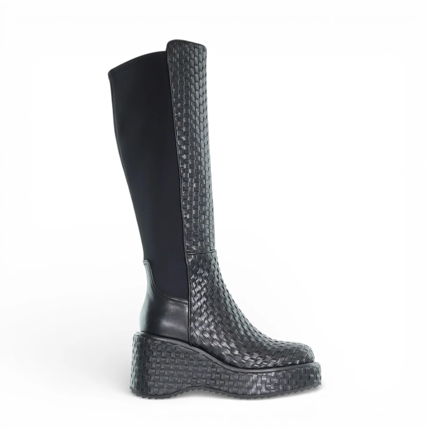 Akira Weave - Leather High Leg Boot