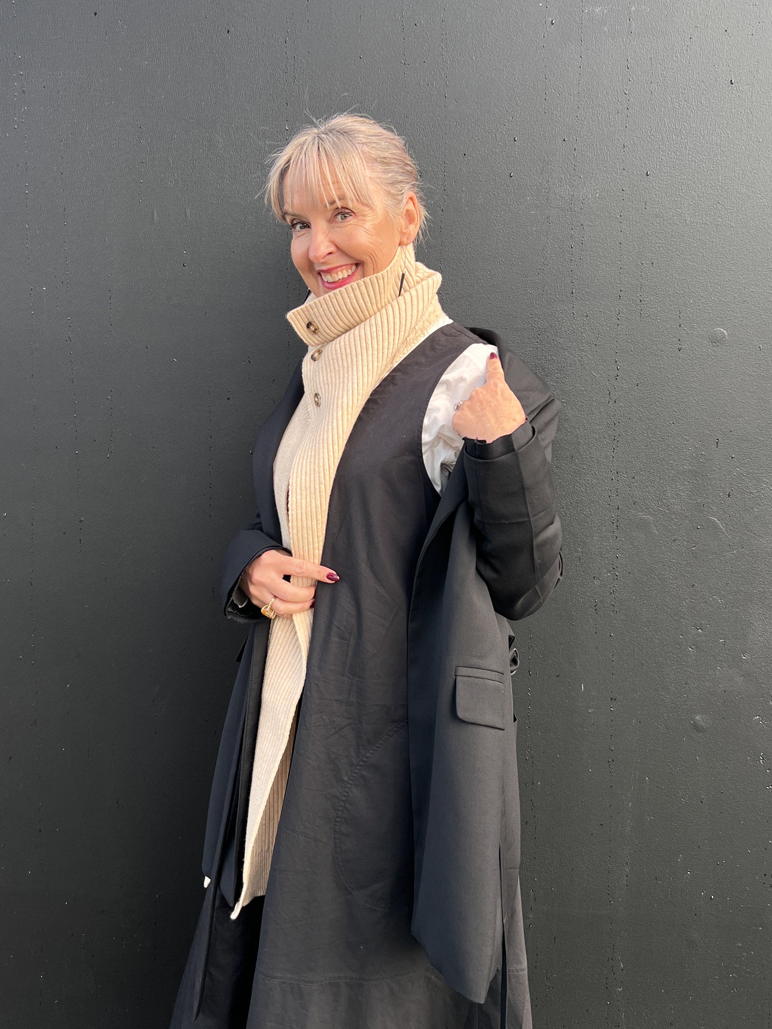 Button up Polar Neck Scarf - Image 5