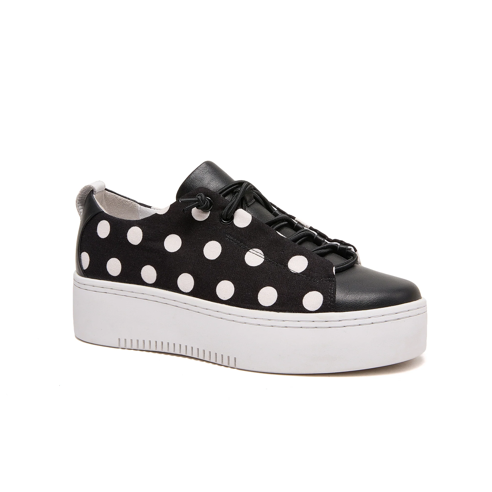 Kerri - Leather and Fabric Platform Sneaker - Image 2