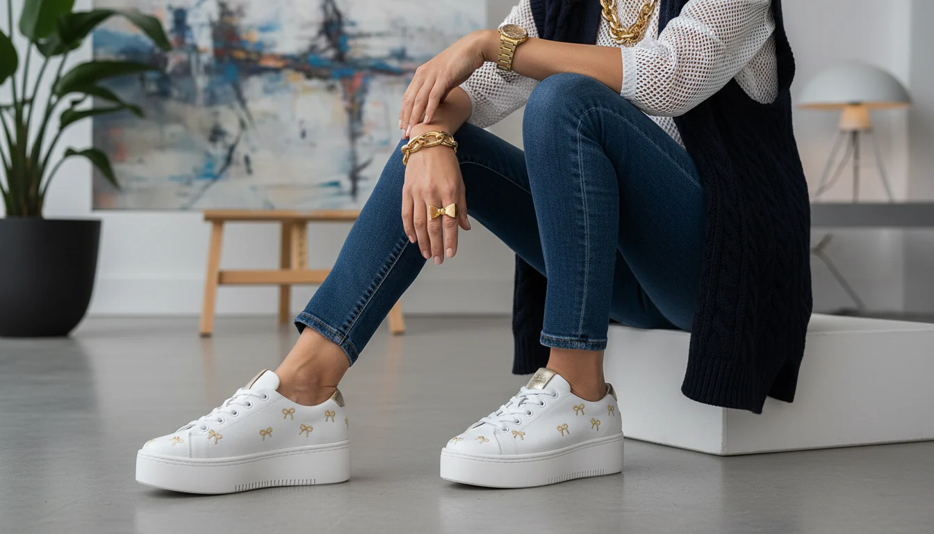 Love Knots - Leather Platform Sneaker - Image 4