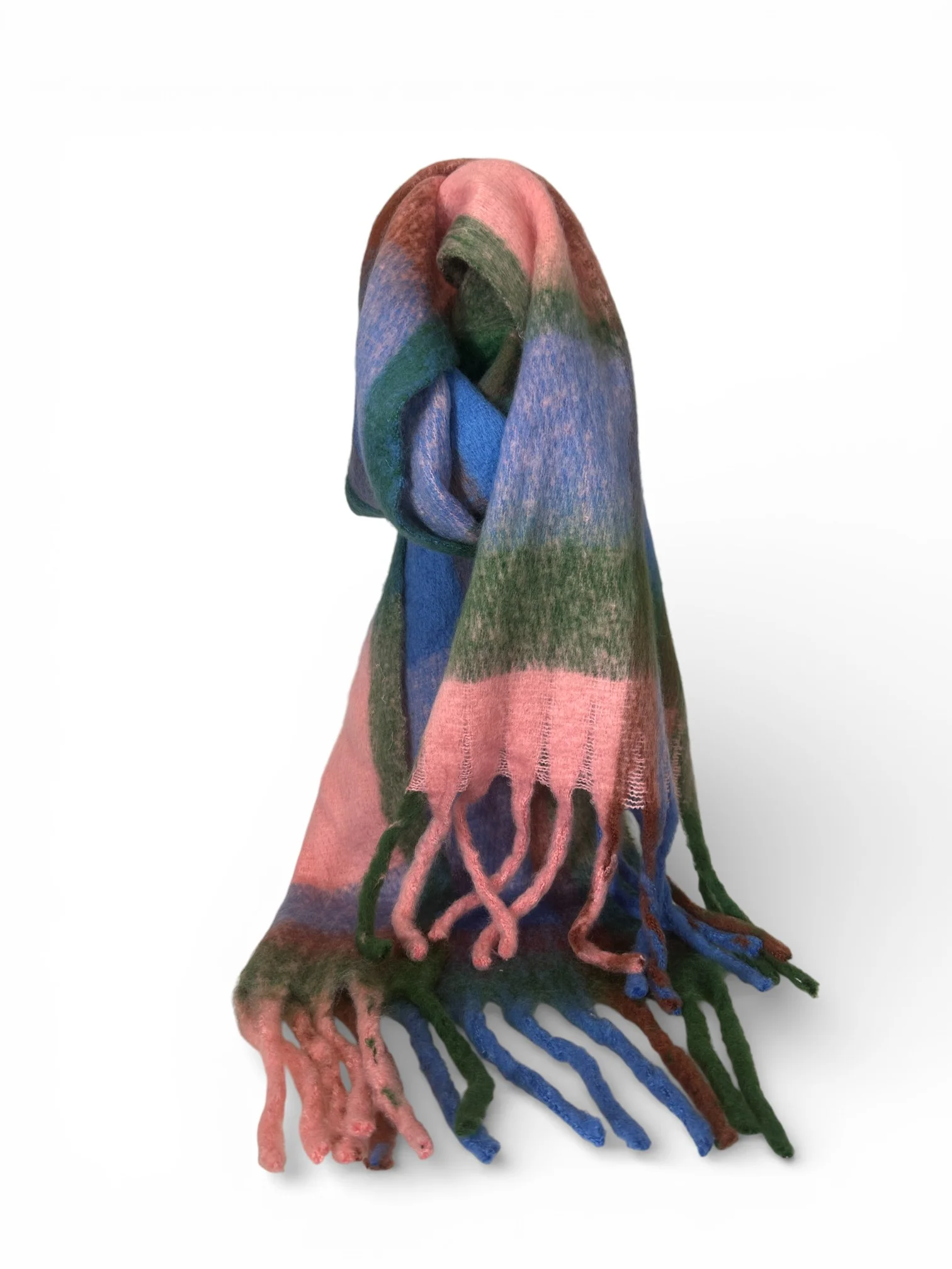 MULTI CHECK NECK SCARF - Image 3