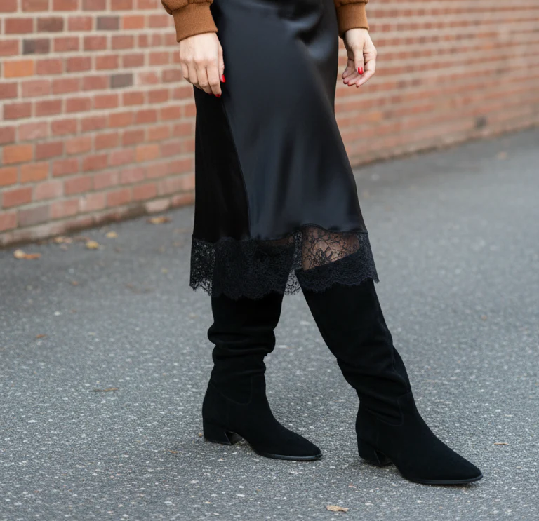 Paloma - Suede Knee High Boot - Image 14